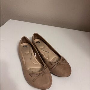 SO Women's Beige Bow Flats
